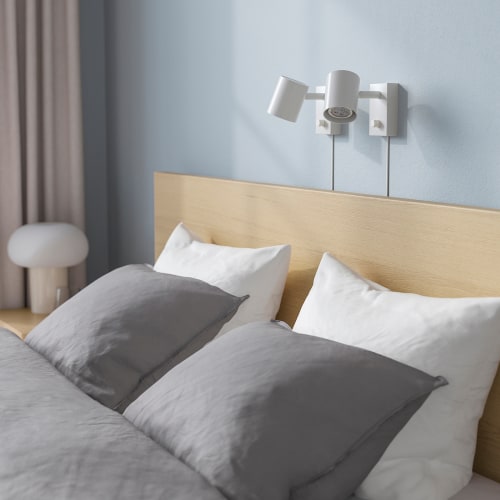 Ikea malm store oak bed